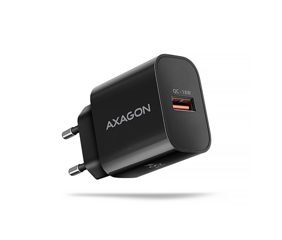 AXAGON ACU-QC18, nabíječka do sítě 18W, 1x port USB-A, QC3.0/AFC/Apple, černá