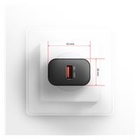 AXAGON ACU-QC18, nabíječka do sítě 18W, 1x port USB-A, QC3.0/AFC/Apple, černá