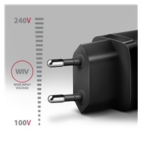 AXAGON ACU-PD20, nabíječka do sítě 20W, 1x port USB-C, PD3.0/PPS/QC4+/AFC/Apple, černá