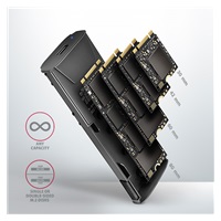 AXAGON EEM2-GTS2, USB-C 10Gbps - M.2 NVMe & SATA SSD kovový THIN box, bezšroubkový