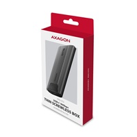 AXAGON EEM2-GTS2, USB-C 10Gbps - M.2 NVMe & SATA SSD kovový THIN box, bezšroubkový