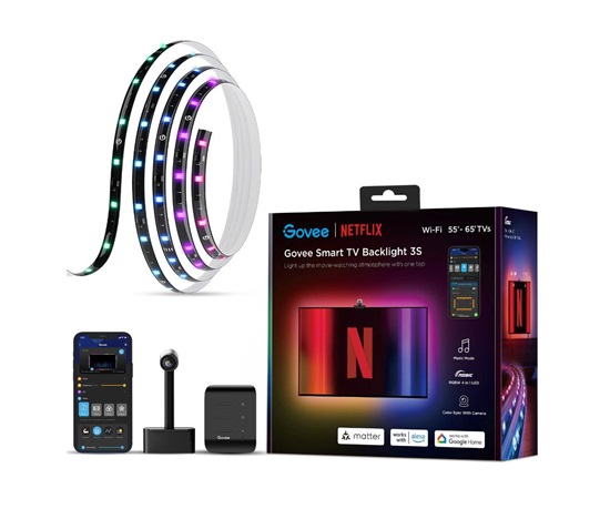 Govee Backlight 3S Netflix TV 55-65 SMART LED podsvícení RGBICW