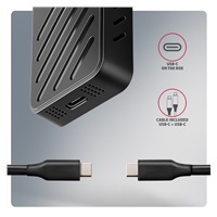 AXAGON EEM2-20G, USB-C 20Gbps - M.2 NVMe SSD kovový ARMORED box