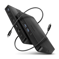 AXAGON HMC-U4, USB4 40Gbps dock, 3x USB-A, 2x USB-C, HDMI & DP 8K/30Hz, RJ-45, SD/mSD, audio, PD 100W, kabel USB-C 80cm