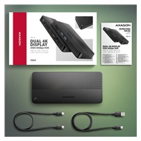 AXAGON HMC-U4, USB4 40Gbps dock, 3x USB-A, 2x USB-C, HDMI & DP 8K/30Hz, RJ-45, SD/mSD, audio, PD 100W, kabel USB-C 80cm