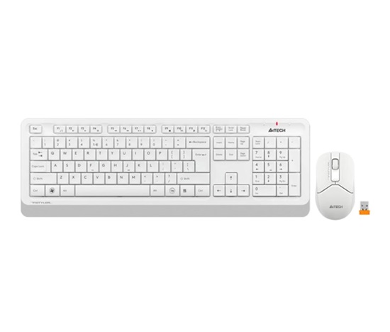 A4tech Set klávesnice+myš FG1012, Bezdrátový, US, bílá