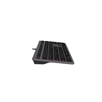 A4tech Klávesnice FX60, Podsvícená barevná, USB, CZ, šedá