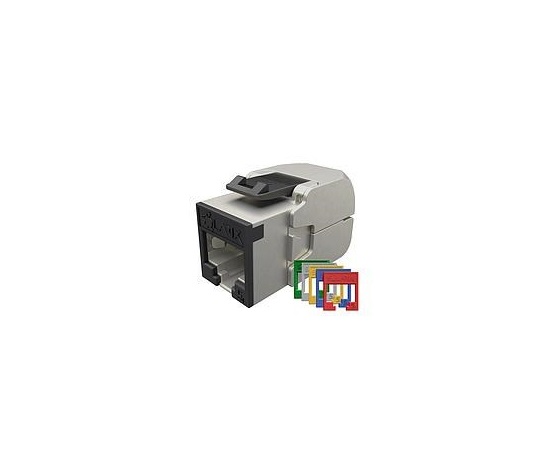 Solarix  Samořezný keystone CAT6A STP, RAL FIT moduly, GROUND LOCK, Component Level a 4PPoE certifikace
