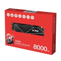 ADATA SSD 8TB XPG GAMMIX S70 Blade, PCIe Gen4x4 M.2 2280, (R:7300/ W:6300MB/s)
