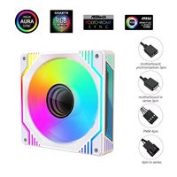 1stCOOL Ventilátor AURA EVO Mirror ARGB PWM, 120mm, bílá