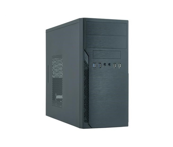 BAZAR - CHIEFTEC skříň Elox Series / Minitower, HO-12B-OP, Black, bez zdroje - Poškozený obal (Komplet)