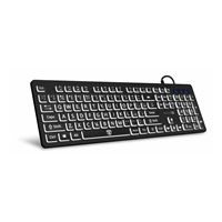 CONNECT IT Klávesnice FOR HEALTH LargeFont ergonomická klávesnice s velkým fontem, drátová, membránová, CZ + SK, černá