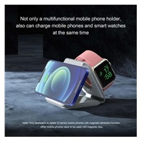 1stCOOL bezdrátová přenosná QI nabíječka 3v1, MagSafe, USB-C, černá