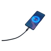 PREMIUMCORD USB-C zahnutý kabel (USB 3.2 Gen2x2, 5A, 100W, 20Gbit/s) 3m, Šedá