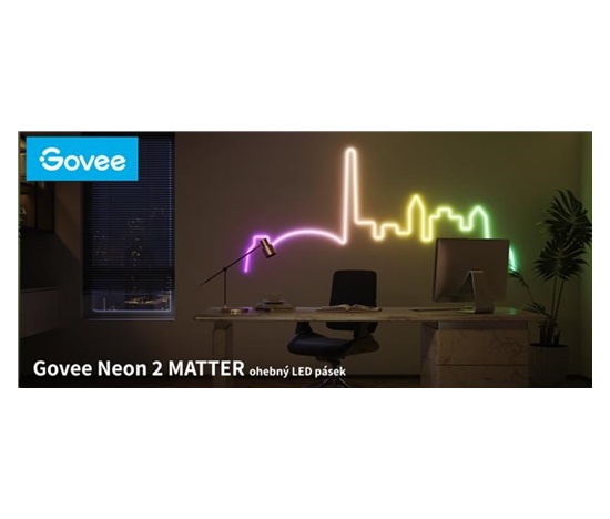 Govee Neon MATTER LED rohová lišta 5m - RGBIC