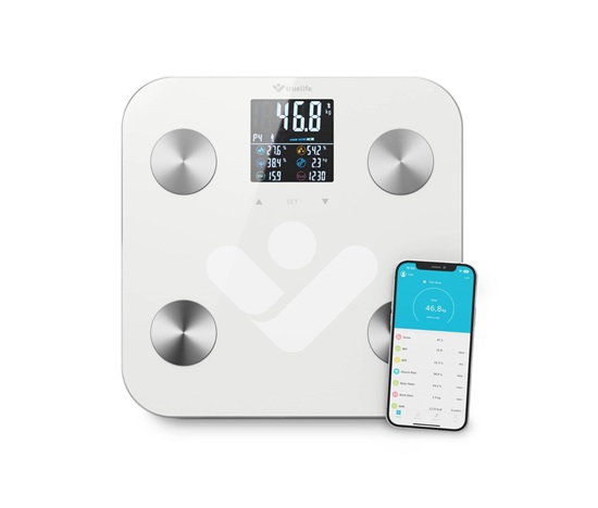 BAZAR - TrueLife FitScale W7 BT - Bioelektrická impedanční bluetooth váha - bílá - Rozbaleno (Komplet)