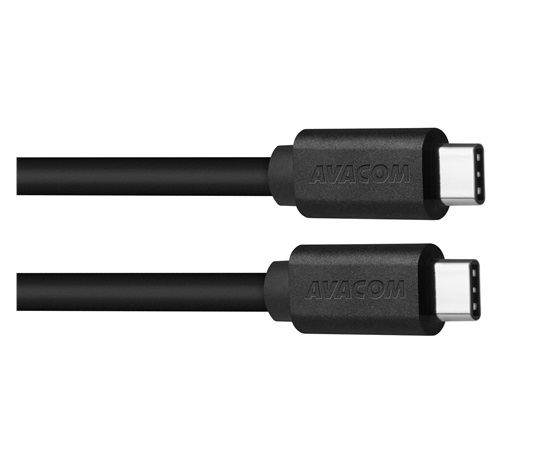 AVACOM datový a nabíjecí kabel USB Type-C - USB Type-C, 40cm, černá