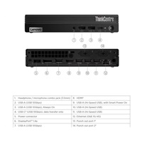 LENOVO PC ThinkCentre M75q Gen 5 Tiny - AMD Ryzen™ 3 8300GE,8GB,256SSD,HDMI,DP,AMD Radeon™ 740M,W11P,3Y Onsite