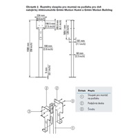 Eaton Stojan pro montáž nabíjecí stanice na podlahu, pro 1 nabíjecí stanici GMB nebo GMH