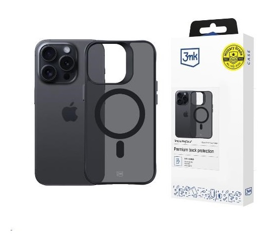 3mk ochranné pouzdro Smoke MagCase pro iPhone 15 Pro Max
