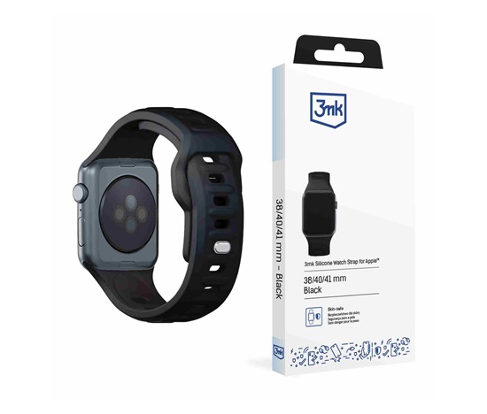 3mk Silicone Watch Strap pro Apple 38/40/41 mm Black