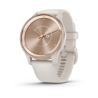 Garmin vívomove® Trend, Nerezová luneta Peach Gold, pouzdro Ivory, silikonový řemínek