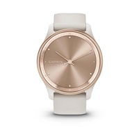Garmin vívomove® Trend, Nerezová luneta Peach Gold, pouzdro Ivory, silikonový řemínek