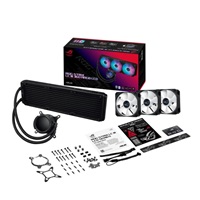 ASUS vodní chladič CPU AIO ROG STRIX LC III 360 ARGB LCD, 3x120mm, LCD Displej, LGA1851,  AM5, černá
