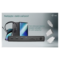 i-tec Thunderbolt4 2x Display Docking Station Gen3, 7x USB, 2.5 GLAN, PowerDelivery 92 W