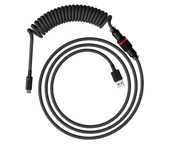 HyperX USB-C Coiled Cable Gray-Black - Příslušenství ke klávesnici