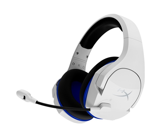 HyperX Cloud Stinger Core - Wireless Gaming Headset (White-Blue) - PS5-PS4 (HHSS1C-KB-WT/G)- Sluchátka pro herní konsole