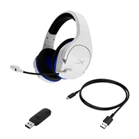 HyperX Cloud Stinger Core - Wireless Gaming Headset (White-Blue) - PS5-PS4 (HHSS1C-KB-WT/G)- Sluchátka pro herní konsole