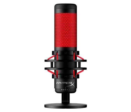 HyperX QuadCast - USB Microphone (Black-Red) - Red Lighting (HX-MICQC-BK) - Mikrofon