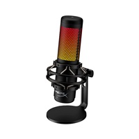 HyperX QuadCast S - USB Microphone (Black-Grey) - RGB Lighting (HMIQ1S-XX-RG/G) - Mikrofon