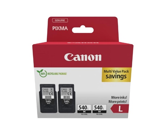 Canon CARTRIDGE PG-540L TWIN černá pro Pixma MG 2150,2250,3150,3250,3550,4150,4250, MX 455,475,515(2x300 str.)