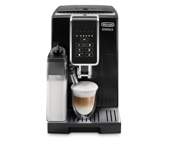BAZAR - DeLonghi Dinamica ECAM 350.50.B automaticý kávovar, 15 bar, 1450 W, vestavěný mlýnek, mléčný systém - použito