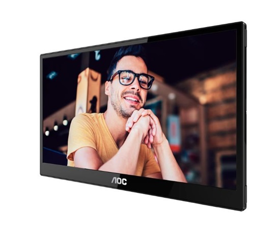 AOC MT IPS LCD WLED 15,6" 16T3EA - IPS panel, 1920x1080, USB-C přenosný monitor