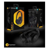 CONNECT IT Sluchátka Hyperbass ANC+, bezdrátová sluchátka s mikrofonem, černá