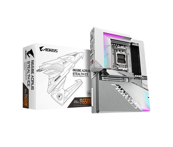 GIGABYTE MB Sc AM5 B650E AORUS STEALTH ICE, AMD B650, 4xDDR5, 2x HDMI, 1xUSB-C, WI-FI, E-ATX