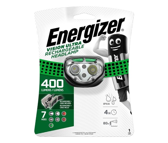 Headlight Vision Rechargeable 400lm Lithium-ion USB