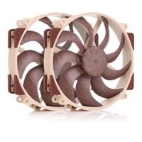 NOCTUA Ventilátor NF-A14x25r-G2-PWM-Sx2-PP, 2x 140mm, hnědá
