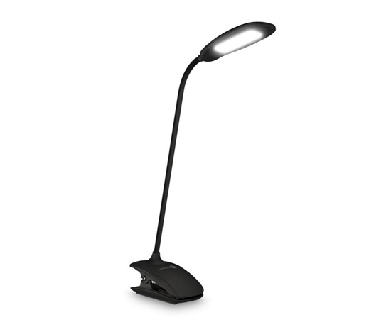 CONNECT IT Stolní LED lampa CLIP s klipem, černá