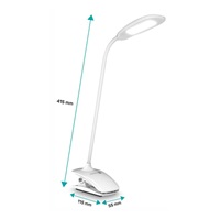 CONNECT IT Stolní LED lampa CLIP s klipem, bílá