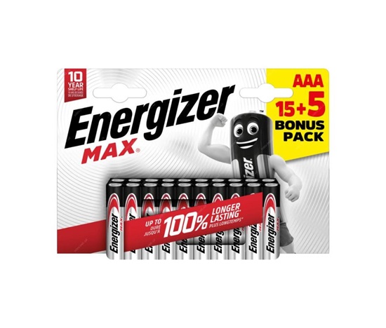 Energizer LR03/20 Max AAA 15+5 zdarma