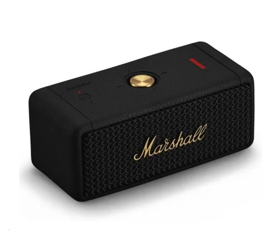 BAZAR - Přenosný reproduktor Marshall EMBERTON II  - BLACK & BRASS - Poškozený obal (Komplet)