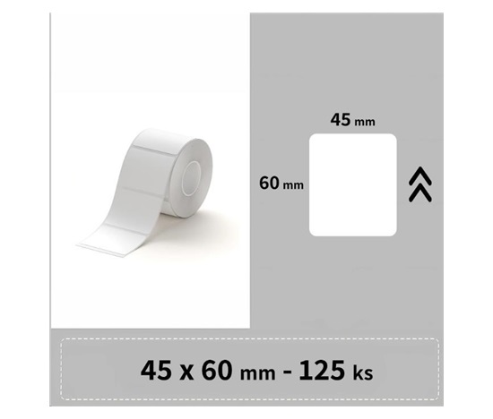 Niimbot štítky R 45x60mm 125ks Bílé pro B21, B21S, B3, B1S