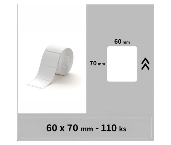 Niimbot štítky T 60x70mm 110ks Bílé pro B3S
