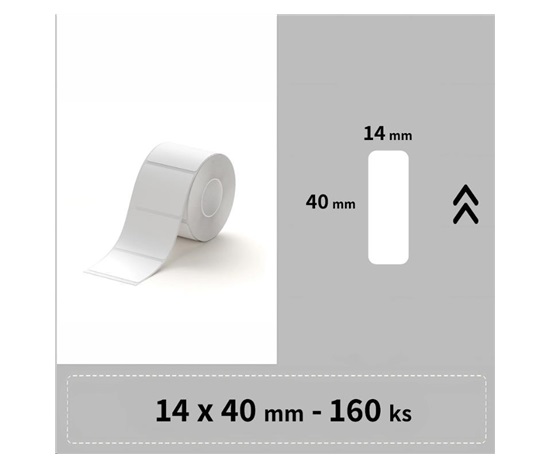 Niimbot štítky RP 14x40mm 160ks Bílé pro D11, D11-M, D110, D110-H