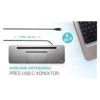 i-tec USB-C Metal Ergonomic 4K 3x Display Docking Station with Power Delivery 85W + i-tec Universal Charger 100W (bundle