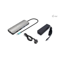 i-tec USB-C Metal Nano 2x HDMI Docking Station, PD 100W + Charger 100W (bundle)